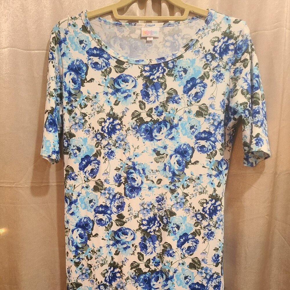 Lularoe Julia Blue Floral NWOT sizes M, 2XL